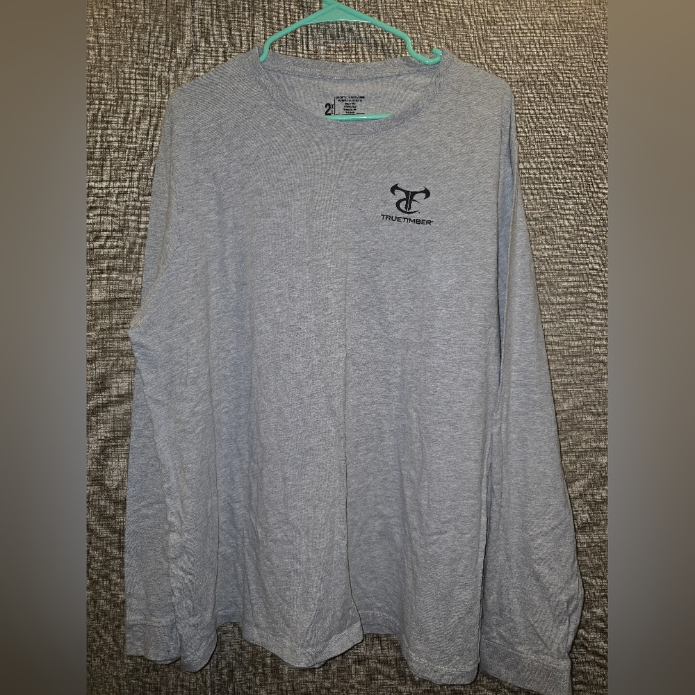 TrueTimber Gray Long Sleeve Tee Soft Cotton Blend 2xl